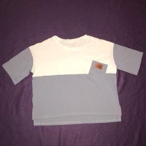 MBC Cropped Two Tone Top